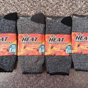 4 Pairs Mens HEAT Thermal Socks NWT